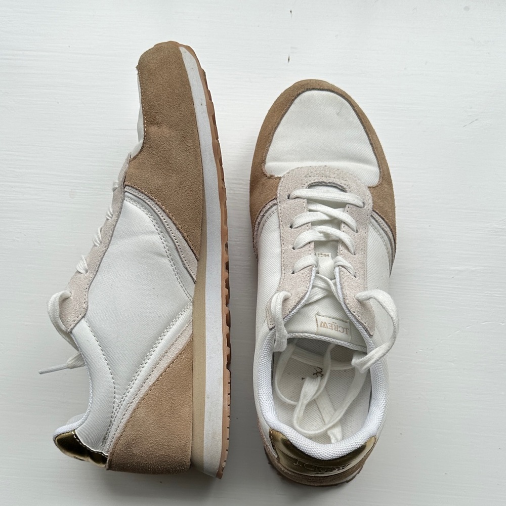 J. Crew White and Tan Athletic Shoes